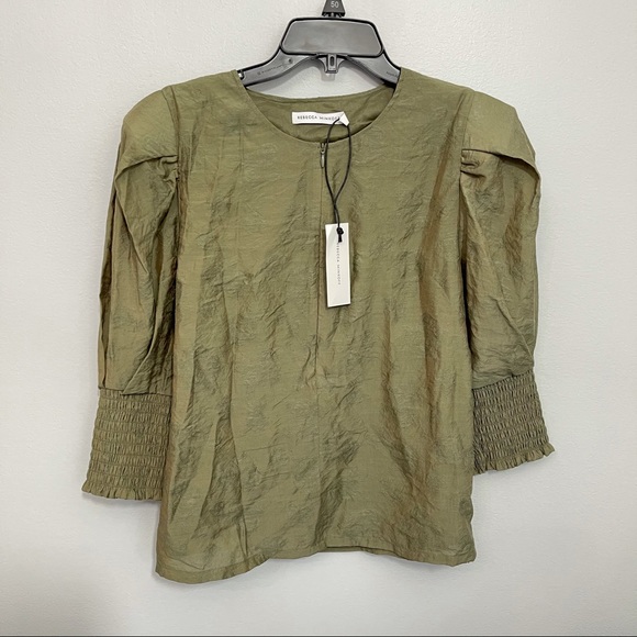 Rebecca Minkoff Geneva Puff Sleeve Blouse - Picture 10 of 16